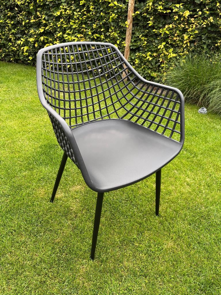 2x Webbing tuinstoel zwart (nieuw), Tuin en Terras, Ophalen, Nieuw, Kunststof