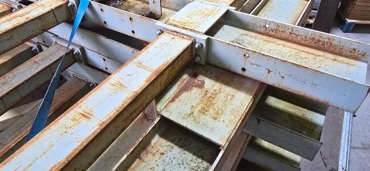 Zwaarlast draagarmstelling 450cm hoog. Dubbelzijdig. Zwaar., Huis en Inrichting, Kasten | Stellingkasten, Gebruikt, Ophalen