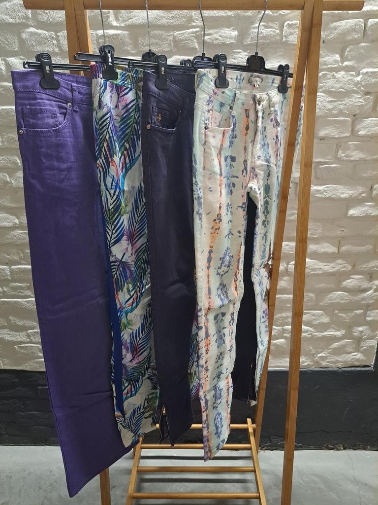 Vier Diverse broeken maat 38, Maat 38/40 (M), H&M, Verzenden, Paars