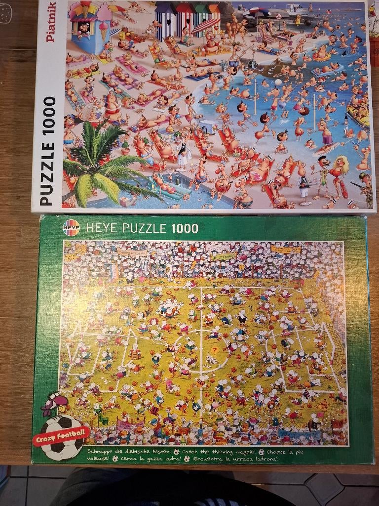div. puzzels, o.a. heye, , impossibles, Ophalen of Verzenden, 500 t/m 1500 stukjes, Gebruikt, Legpuzzel