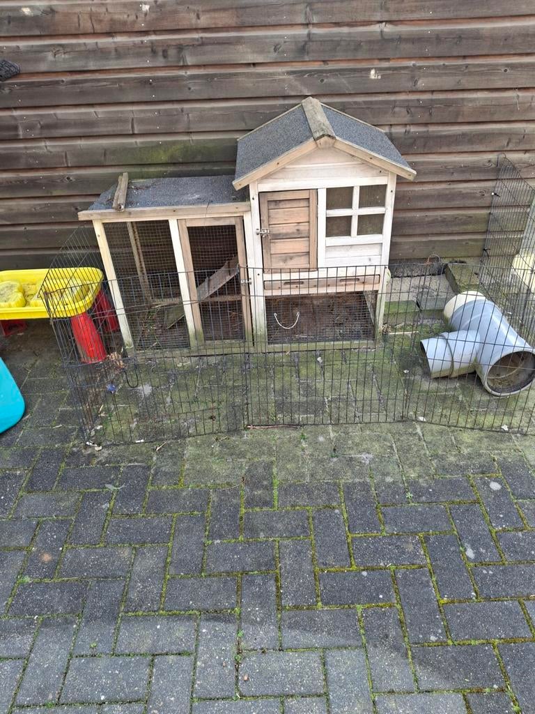 Konijnen hok, Dieren en Toebehoren, Pluimvee | Toebehoren, Ophalen of Verzenden, Gebruikt, Kippenhok of Kippenren