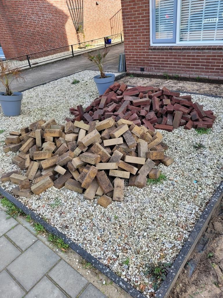 Stenen/klinkers rood en geel, Ophalen of Verzenden, Gebruikt
