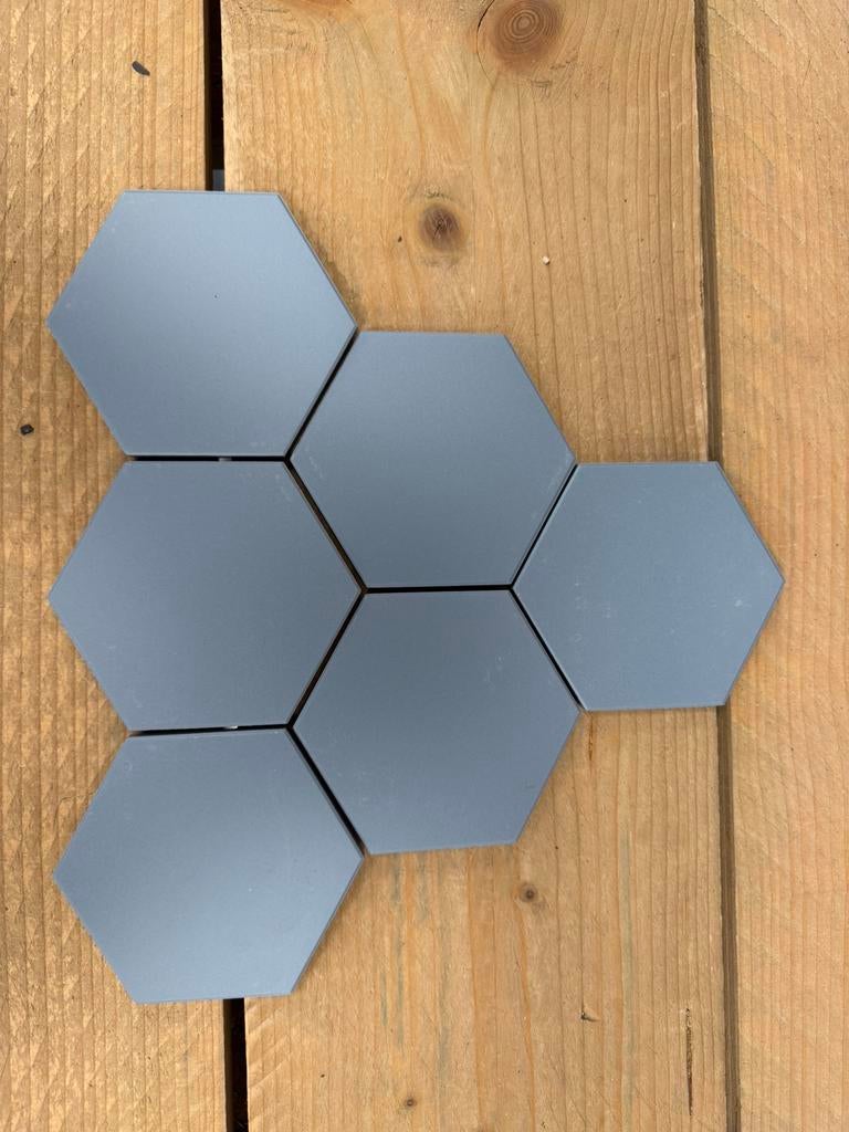 Winckelmans hexagone / zeskant tegels 10cm blauw/bleu, Zo goed als nieuw, 10 m² of meer, Wandtegels, Keramiek