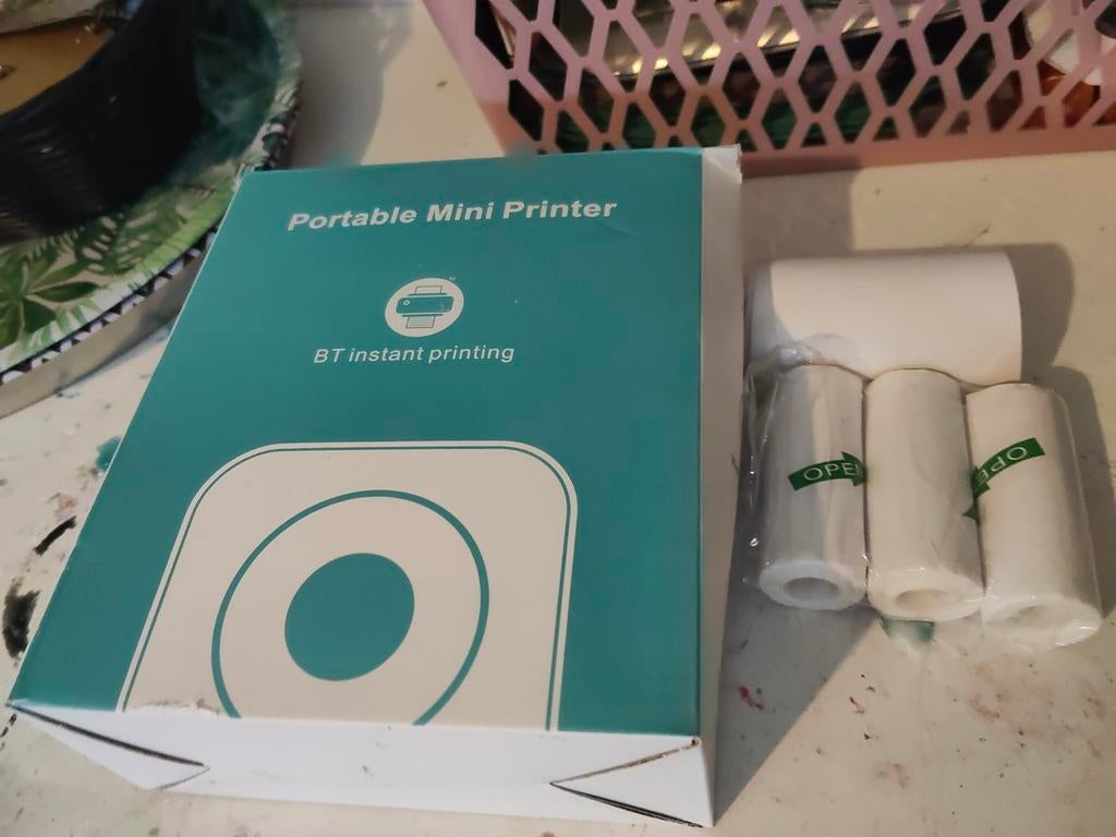 Draagbare Mini Printer - Stickers & Bonnen, Ophalen, Zo goed als nieuw, Onbekend