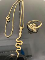 Prachtige 14 karaats gouden slangen set, Ophalen of Verzenden, Nieuw, Goud