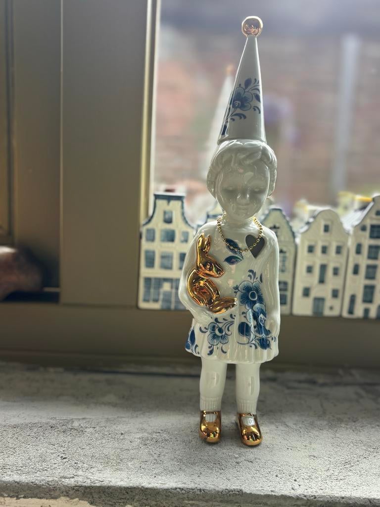 Lammers en Lammers Pupke Delfts Blauw met Gouden Konijn, Ophalen of Verzenden, Zo goed als nieuw
