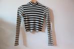 Striped crop sweater (TOPSHOP), Blauw, Topshop, Ophalen of Verzenden, Lange mouw