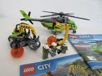 60123, City, Vulkaan Bevoorradingshelikopter., Ophalen of Verzenden, Zo goed als nieuw, Complete set, Lego