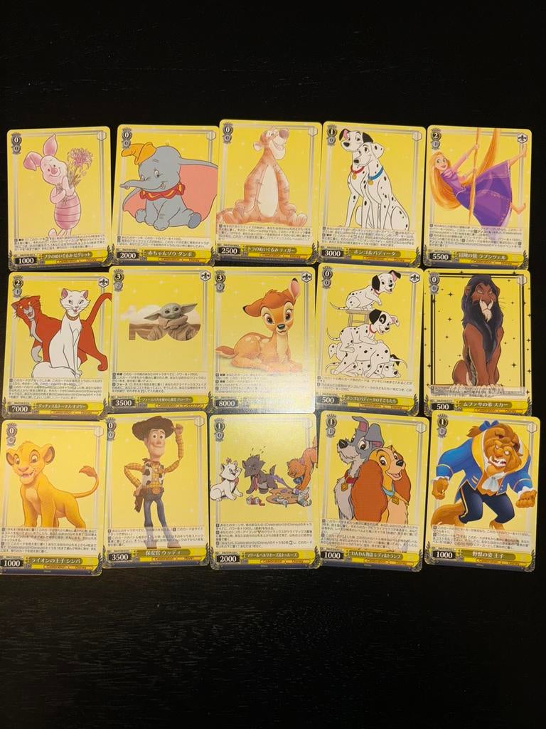 Weiss Schwarz Disney 100 Years of Wonder Uncommon/Common, Ophalen of Verzenden, Zo goed als nieuw, Meerdere kaarten