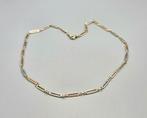 Gouden vintage tri-color schakel ketting/collier. 2026/128, Sieraden, Tassen en Uiterlijk, ., Ophalen of Verzenden, Zo goed als nieuw