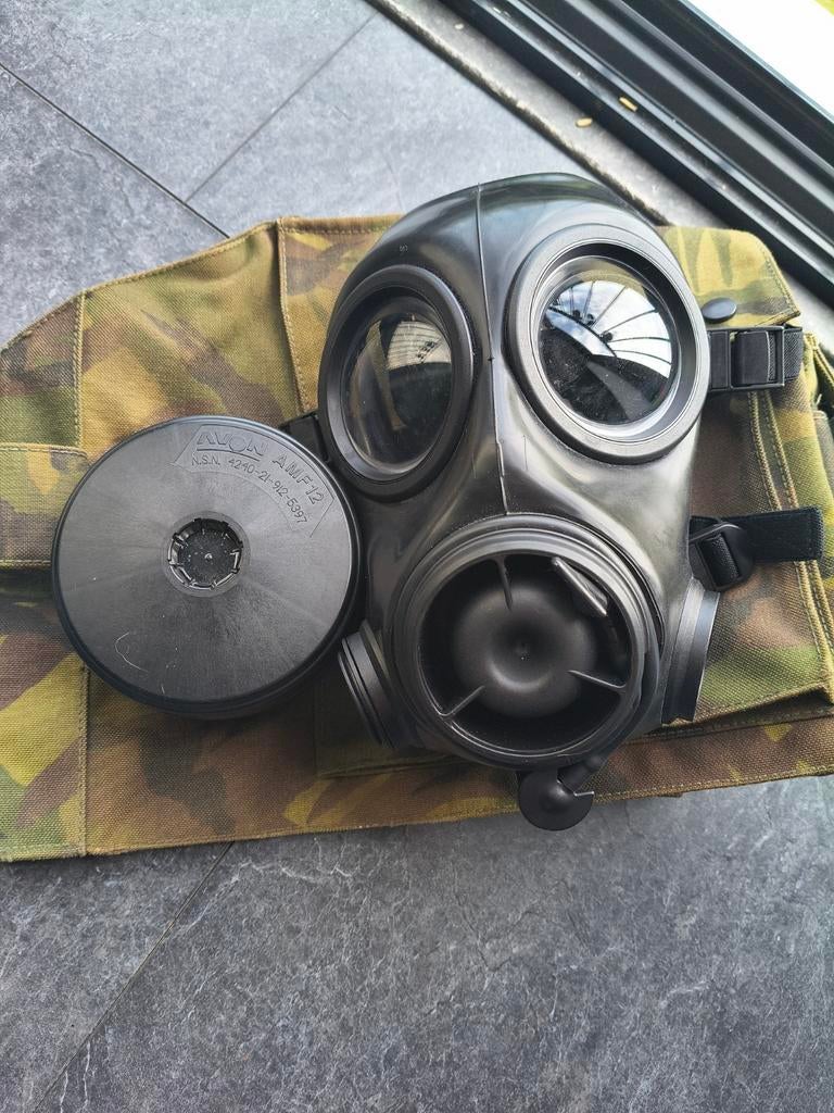 FM-12 gasmasker compleet met filter en tas, Ophalen of Verzenden