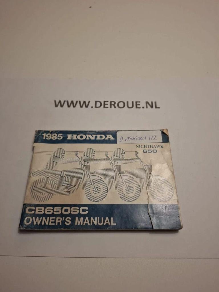 112 0WNERS MANUAL HONDA CB650 SC NIGHTHAWK 1985  USED, Motoren, Handleidingen en Instructieboekjes, Ophalen of Verzenden, Honda