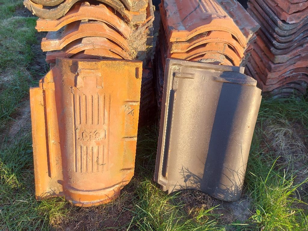 Te koop OVH dakpannen, Ophalen, Gebruikt, 5 tot 10 m², Dakpannen