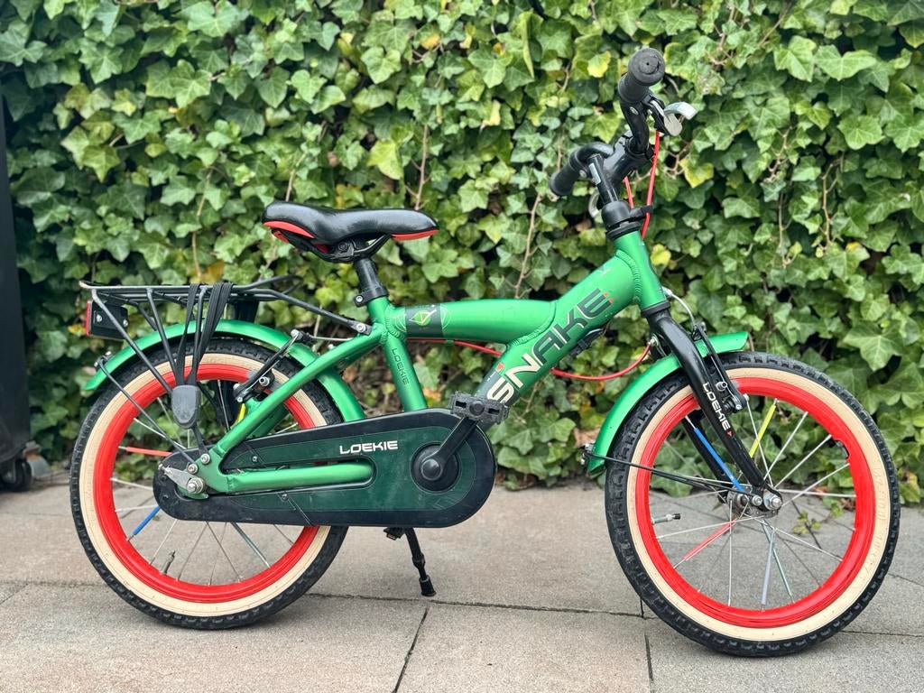 Stoere 16 inch kinderfiets - Loekie Snake, Ophalen, Zo goed als nieuw, 16 tot 20 inch