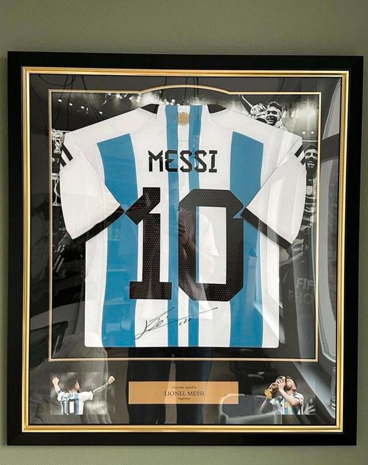 Framed Signed Messi World Cup 2022 Icons COA, Verzamelen, Sportartikelen en Voetbal, Nieuw, Shirt, Buitenlandse clubs, Ophalen of Verzenden