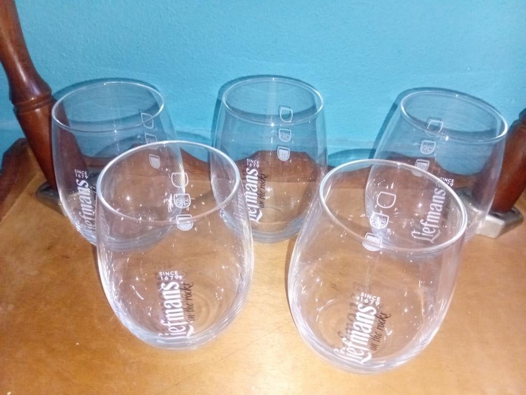 5 orginele" liefmans" bierglazen ,niet gebruikt, Verzamelen, Glas en Borrelglaasjes, Ophalen of Verzenden, Nieuw, Bierglas