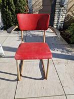 Gipsen stoel 50 tiger jaren vlekken motief in rood, Antiek en Kunst, Ophalen
