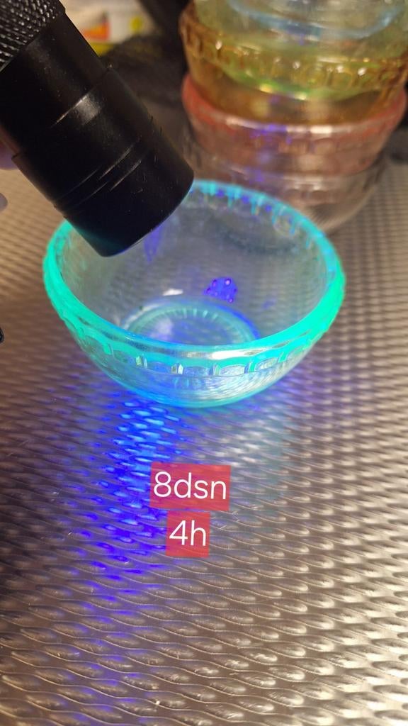 Vintage schaaltjes set, inclusief uranium glas, Ophalen of Verzenden