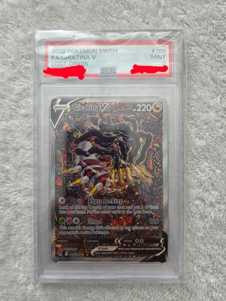 Giratina V 186 PSA 9 + Lost Origin masterset, Ophalen of Verzenden, Zo goed als nieuw