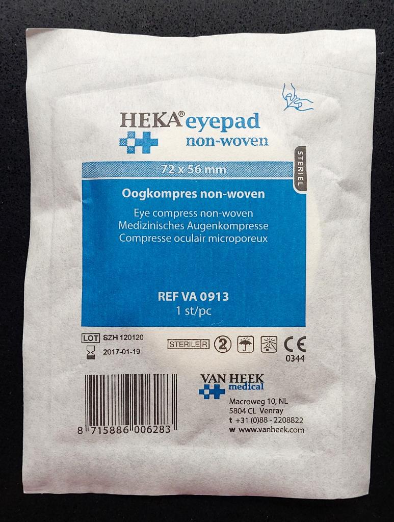 Oogkompres, Ophalen, Nieuw