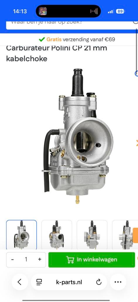 Nieuwe CP21 Carburateur met kabelchoke, Ophalen of Verzenden, Nieuw, Carburateur, Overige merken