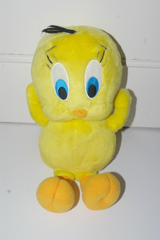 Tweety knuffel met geluid en kan trillen. Warner Bros, Ophalen of Verzenden, Overige figuren, Zo goed als nieuw, Beeldje of Figuurtje
