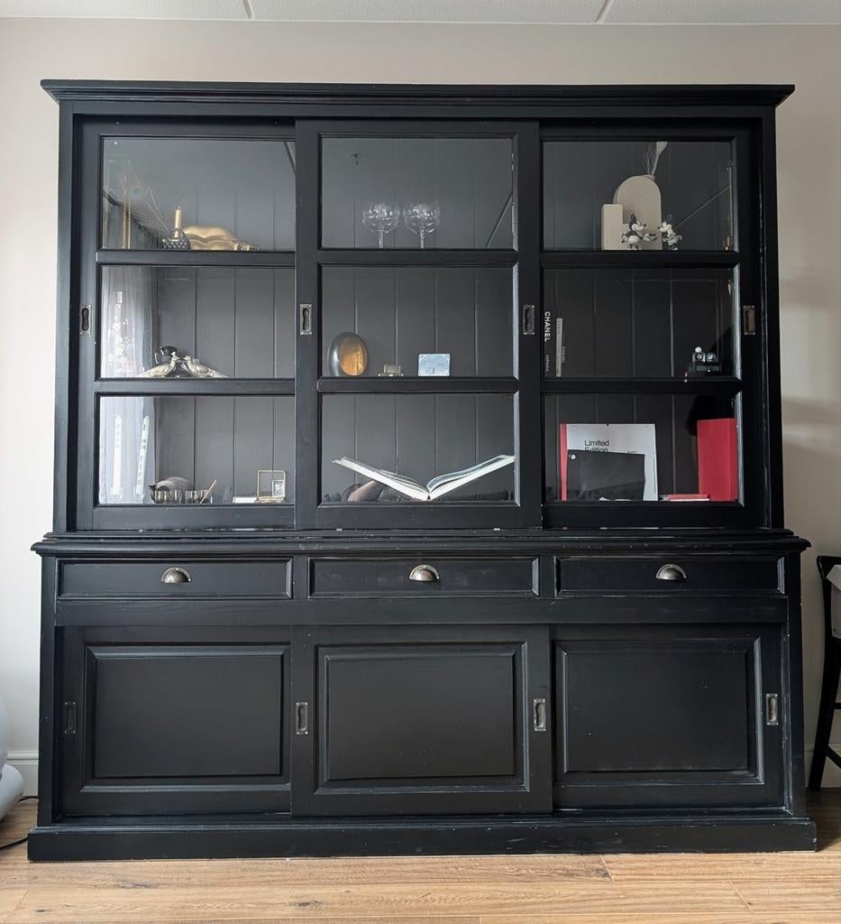 Vitrine kast, Ophalen, Gebruikt, Met deur(en), 200 cm of meer