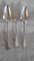 2 Zilveren lepels en 1 zilveren vork., Antiek en Kunst, Ophalen
