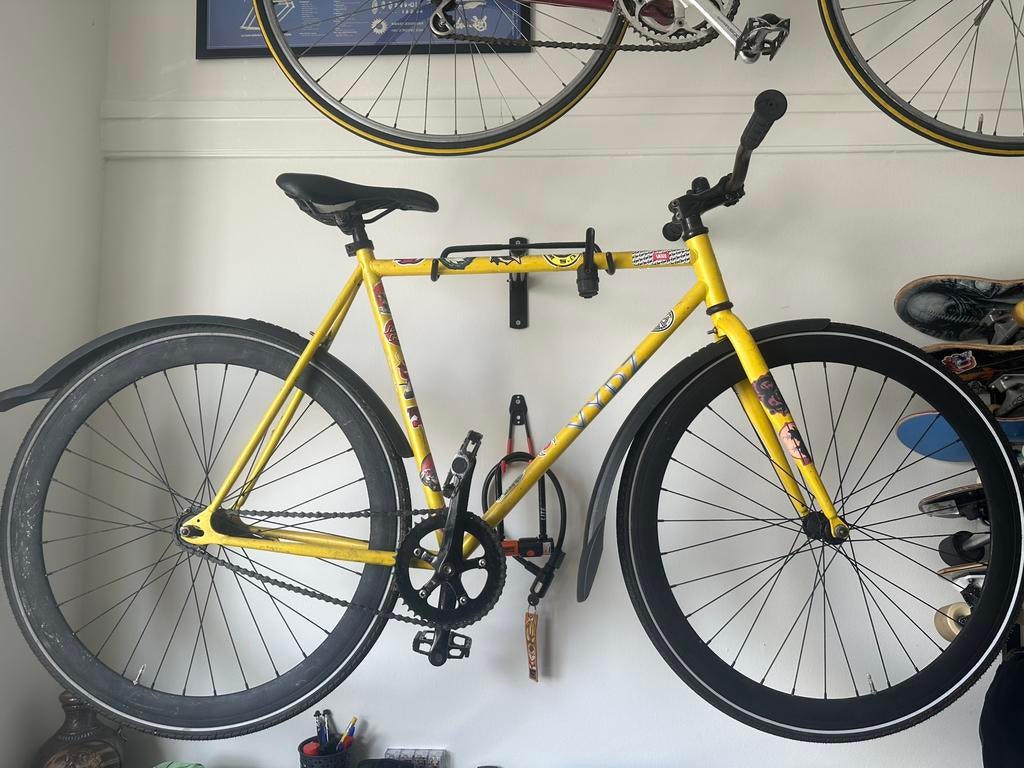 Single speed fiets VYDZ geel, Fietsen en Brommers, Fietsen | Cruisers en Lowriders, Zo goed als nieuw, Staal, 51 tot 55 cm, Ophalen