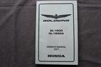 Honda GL1800 A Goldwing 2001 motorcycle owner's manual, Ophalen of Verzenden, Honda
