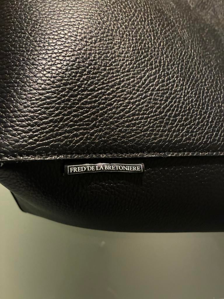 fred de la bretoniere zwart leren damestas, Sieraden, Tassen en Uiterlijk, Tassen | Damestassen, Ophalen of Verzenden, Zo goed als nieuw