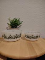 Vintage Mainz schalen set - Groen patroon, Gebruikt, Schaal, Rond, Ophalen of Verzenden