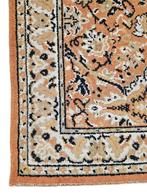 Vintage oosters wol vloerkleed Persia floral orange 70x125cm, Gebruikt, 100 tot 150 cm, Klassiek, Oosters, Traditioneel, Crème