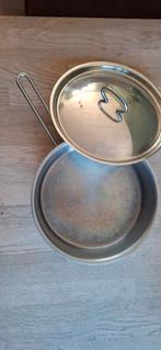 Gebruikte RVS Koekenpan met Deksel 24cm, Ophalen