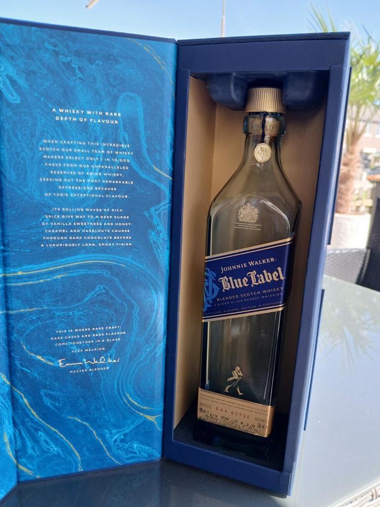 Lege fles johnny walker blue label, Ophalen of Verzenden, Frankrijk, Overige typen