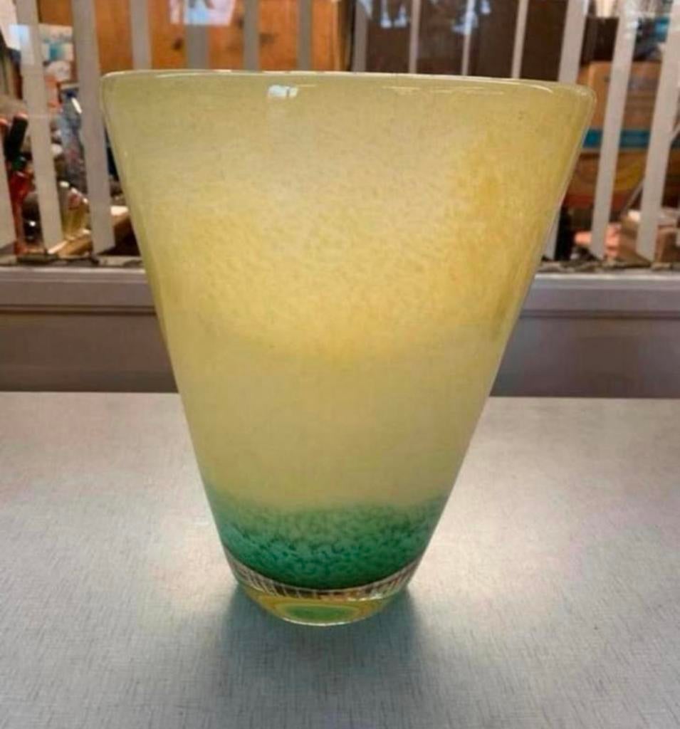 Vaas dikke vrij gevormde Meydam Copier Leerdam vaas., Ophalen of Verzenden