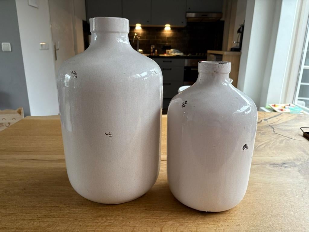 2 mooie grote keramiek kruiken, Antiek en Kunst, Ophalen