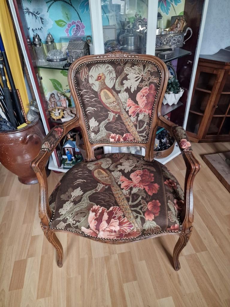 Antiek stoeltje fazant, Antiek en Kunst, Antiek | Meubels | Stoelen en Banken, Ophalen