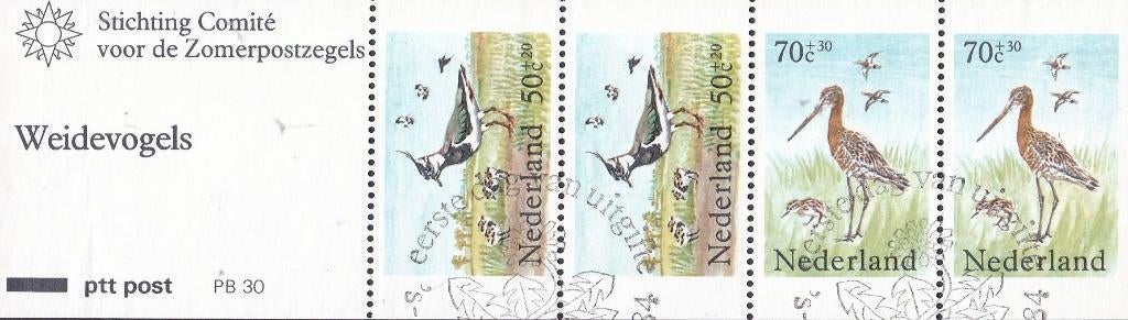 PB30 – Zomerzegels, Weidevogels – gebruikt – NVPH 1305, Postzegels en Munten, Postzegels | Nederland, Verzenden, Na 1940, Gestempeld