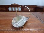 Verzilverd mandje met hengsel, Ophalen of Verzenden