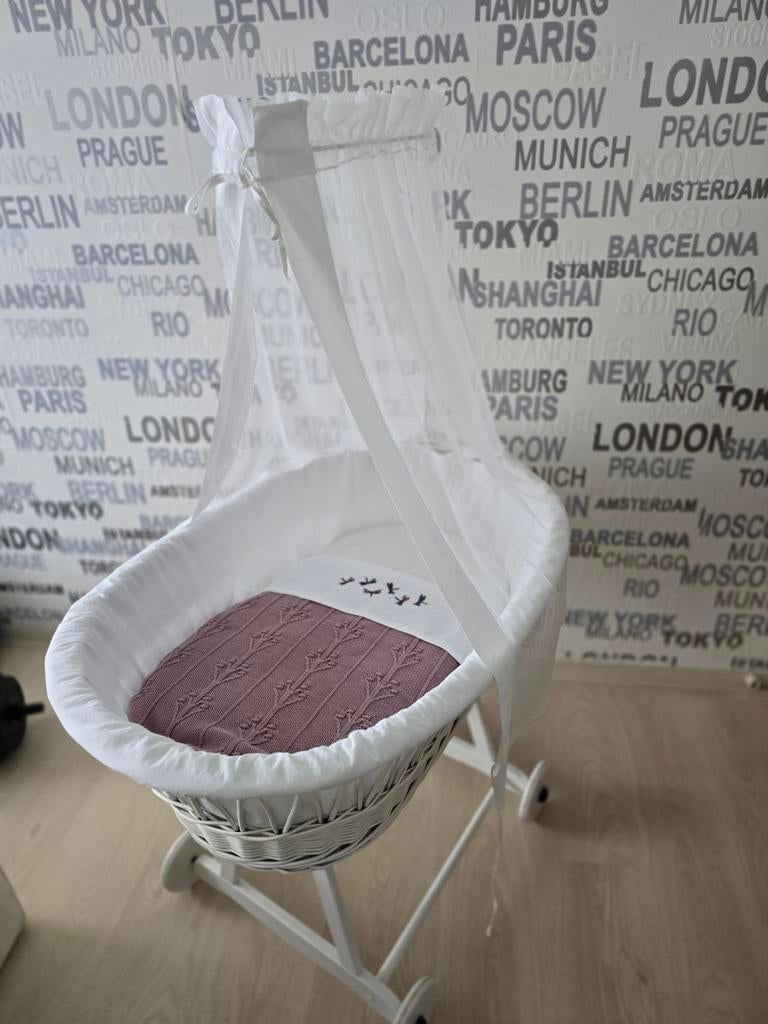 Rieten wieg, Kinderen en Baby's, Babywiegjes en Ledikanten, Ophalen, Gebruikt, Wieg