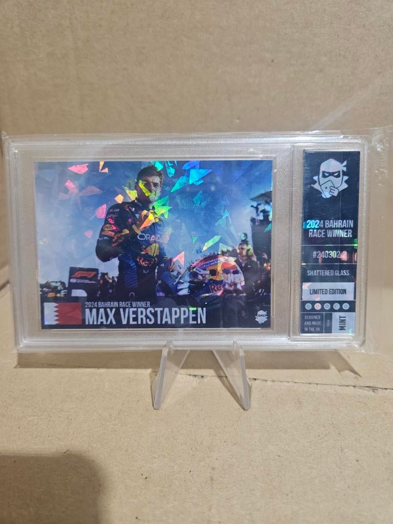 Exclusive max verstappen card ninja cracked ice slab Bahrein, Ophalen of Verzenden, Nieuw, Formule 1