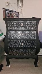 Dressoir/buikkastje zwart 4 lades, Huis en Inrichting, Kasten | Dressoirs, Ophalen, Gebruikt, 50 tot 100 cm, Met lade(s)