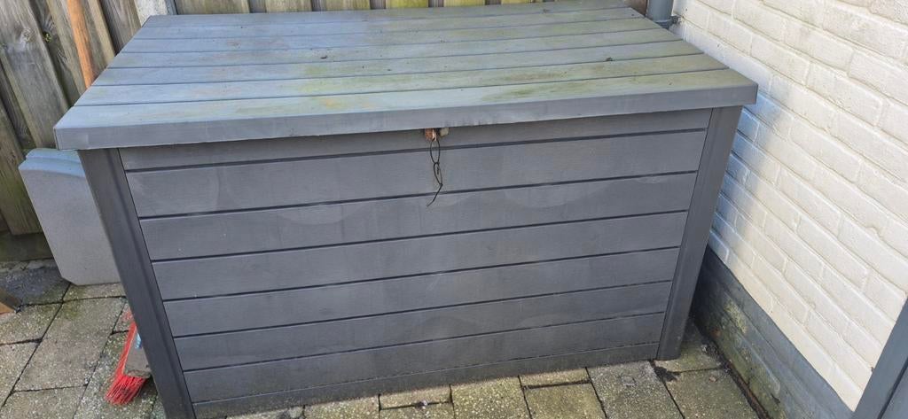 Keter Kussenbox-Grijs  deze wordt verkocht bij de loungeset!, Ophalen, Gebruikt, Kunststof, Overige typen