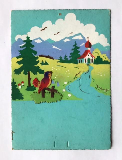 Vintage Dresdner Pappe kalender houder € 7,95 per stuk, Verzamelen, Overige Verzamelen, Zo goed als nieuw, Ophalen of Verzenden