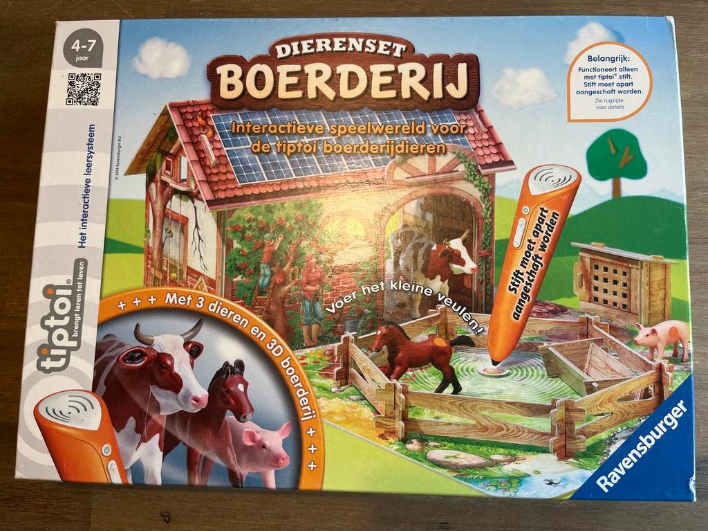 Tiptoi Dieren Boerderij Interactieve Speelwereld, Ophalen of Verzenden, Zo goed als nieuw, Bouwen, Met geluid
