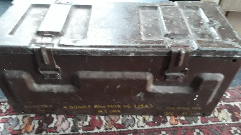 metalen munitie kist, Ophalen of Verzenden, Landmacht, Nederland, Kist of Geocache