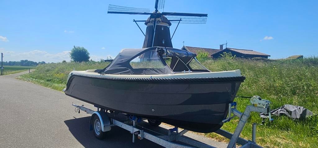 Te koop Oudhuijzer 616 tender met 20pk 4takt Tohatsu Bj 2020, Watersport en Boten, Sloepen, Ophalen, 10 tot 30 pk, 6 meter of meer