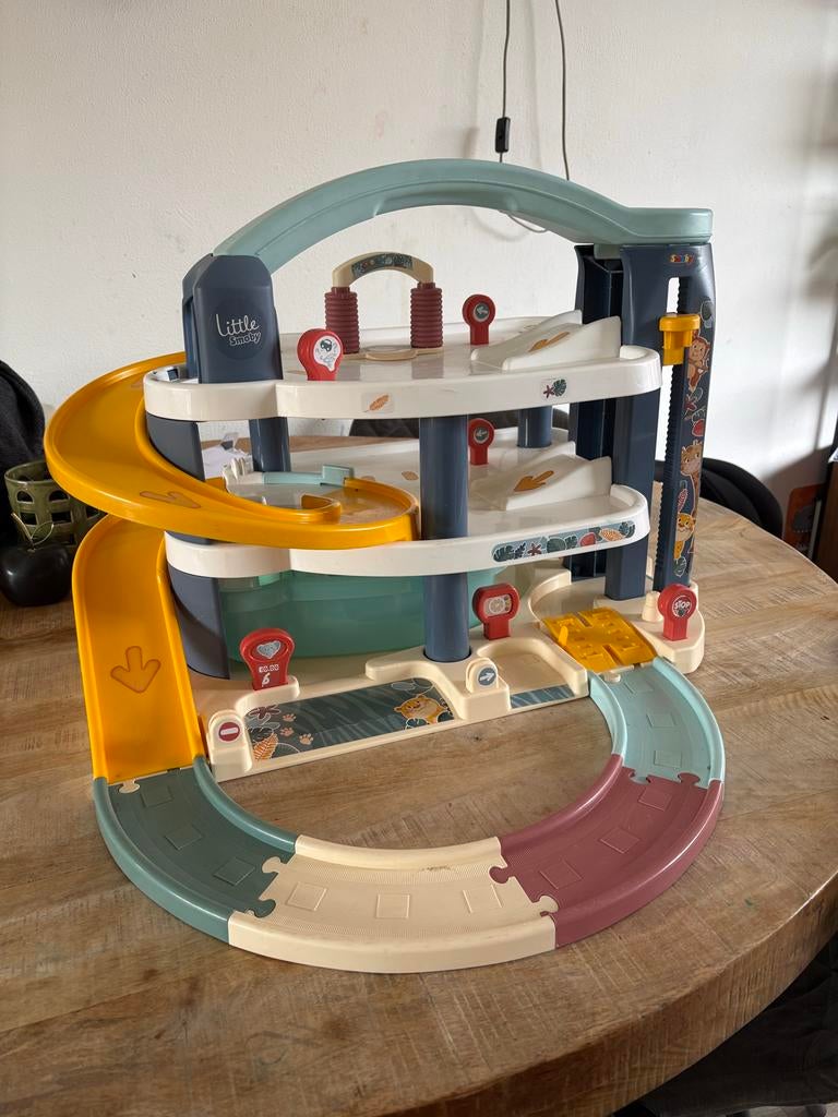 Smoby autogarage, Ophalen, Gebruikt