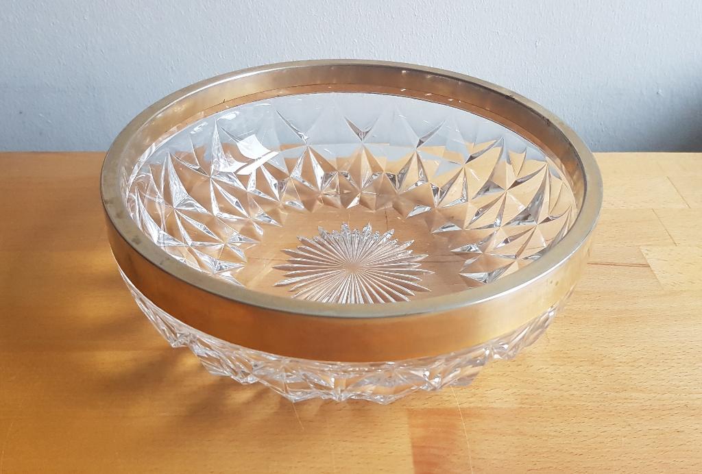 Val St Lambert, Bowl/Fruitschaal, Kristal, gesigneerd, Antiek en Kunst, Antiek | Glas en Kristal, Ophalen of Verzenden